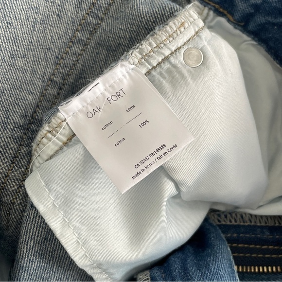 Oak + Fort distressed straight leg jeans - Picture 6 of 9